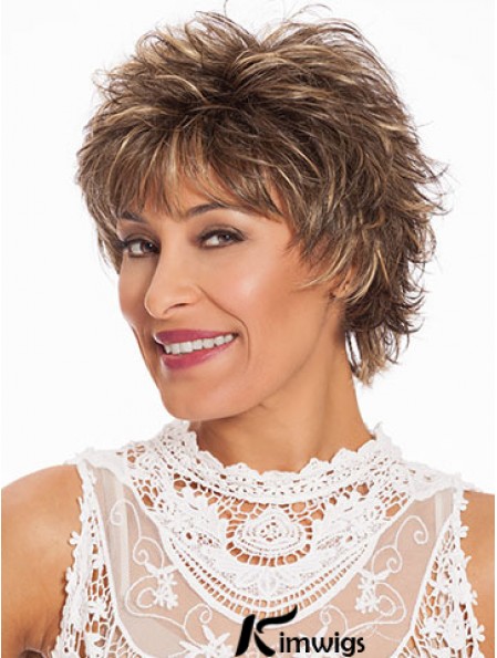 Wavy Layered 8 inch Modern Short Wigs