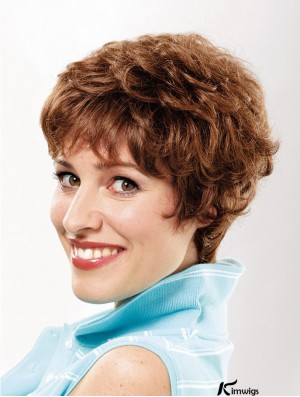 Synthetic Wavy Auburn 8 inch Short Capless Classic Style Wig