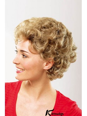 Synthetic Curly Blonde 8 inch Short Capless Classic Womens Wigs