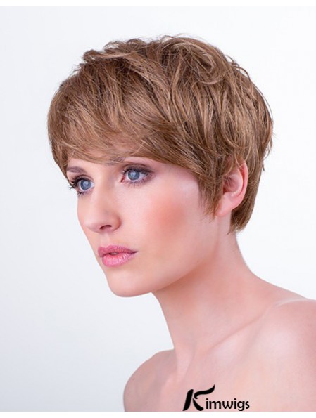 Synthetic Monofilament 6 inch Boycuts Straight Auburn Short Hairstyles