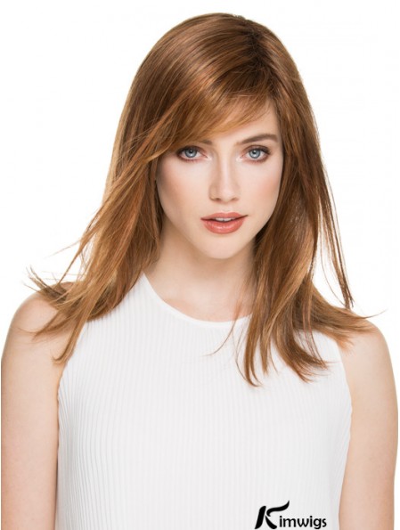 Great Brown Straight Layered Monofilament Long Wigs