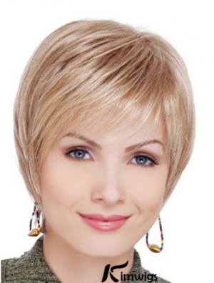 Best Blonde Short Straight Layered Lace Front Wigs