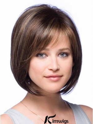 Bobs Chin Length Brown Straight New Petite Wigs