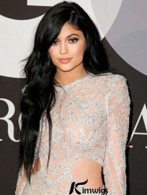 Good 22 inch Long Wavy With Bangs Lace Front Kylie Jenner Wigs