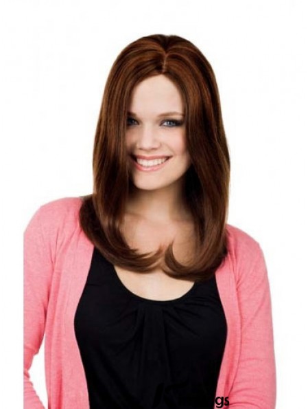 Straight Without Bangs Long Auburn Online Lace Front Wigs