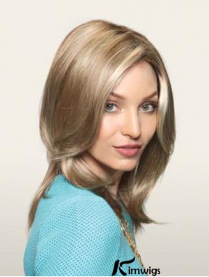 Layered Long Straight Blonde 16 inch Sassy Monofilament Wigs