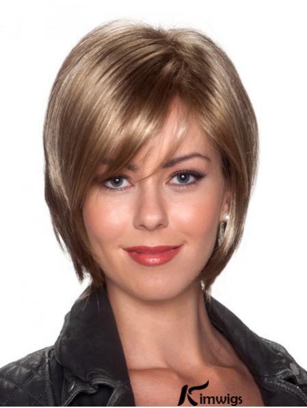 Straight Chin Length Blonde 10 inch Capless Affordable Bob Wigs