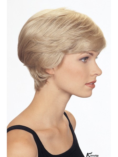 Boycuts Wavy Blonde Capless No-Fuss Short Wigs