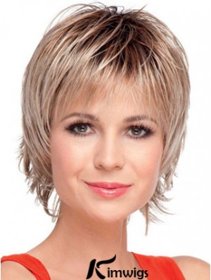 Boycuts Straight Blonde Capless Amazing Short Wigs