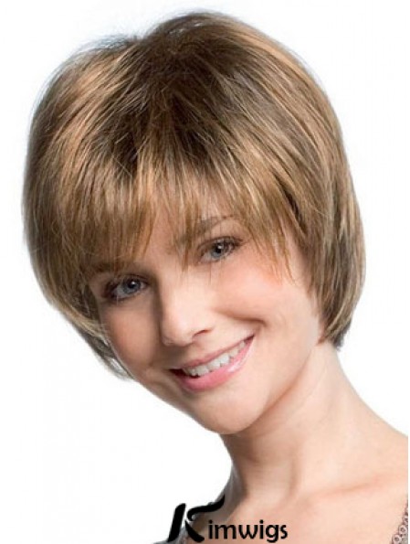 Bobs Straight Blonde Capless Sassy Short Wigs