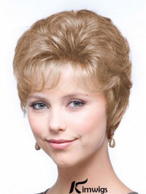 Wavy Blonde Ideal Cropped Classic Lady Wig