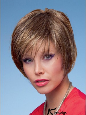 Bobs Straight Brown Capless Fashion Short Wigs