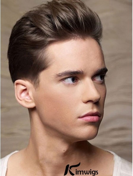 Remy Human Brown Straight Cropped Old Man Wigs For Sale