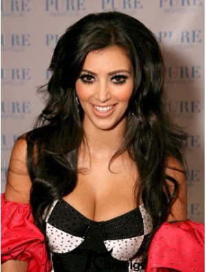 Kim Kardashian Lace Wigs UK With Synthetic Blonde Color Wavy Style