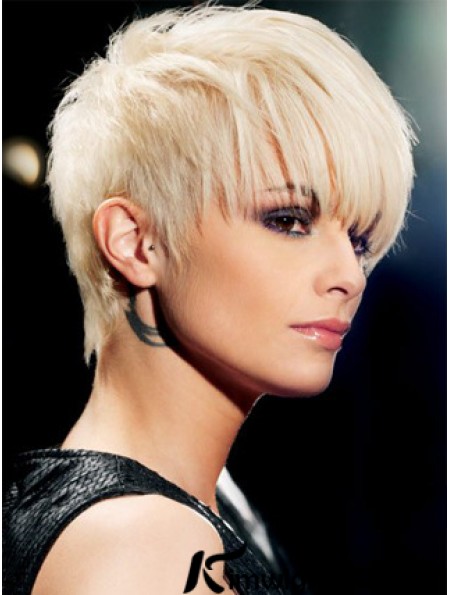 The Wig Store Plattinum Color Capless Short Length Boycuts