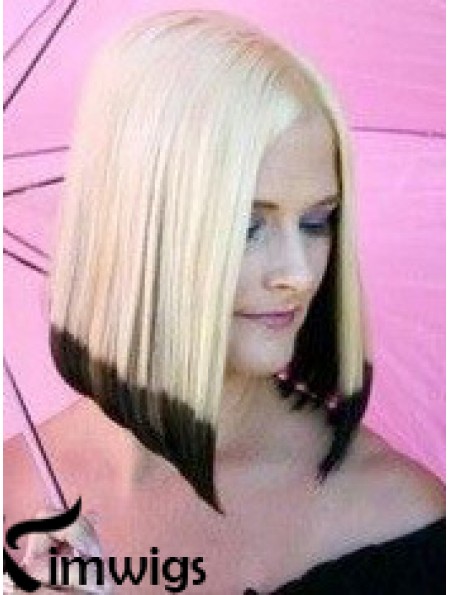 14 inch Ombre/2 Tone Chin Length Bobs Straight Good Lace Wigs