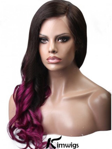 Long Wavy Without Bangs Full Lace 24 inch Hairstyles Black Women Wigs