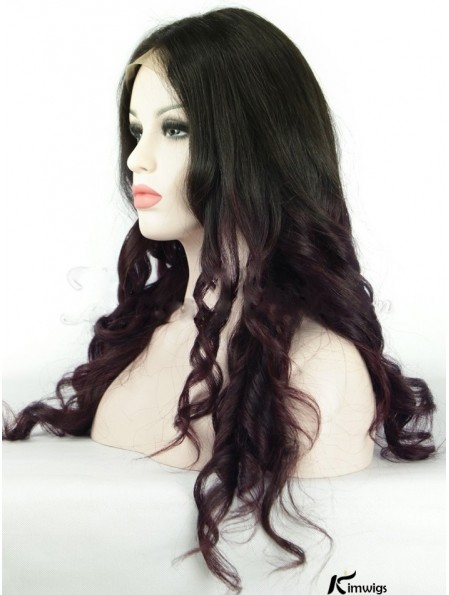 Long Wavy Without Bangs Full Lace 20 inch Flexibility Black Women Wigs