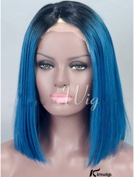 Chin Length Straight Bobs Full Lace 14 inch Cheap Black Women Wigs