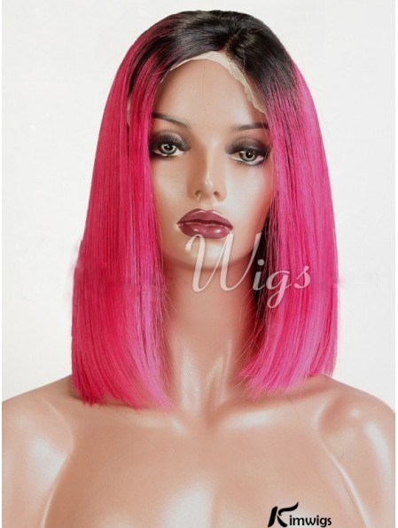 Chin Length Straight Bobs Full Lace 14 inch Sassy Black Women Wigs