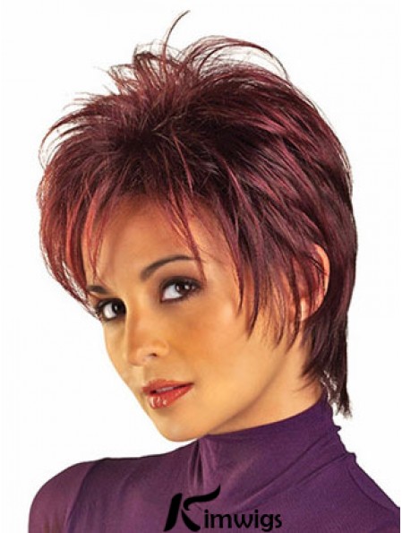 Buy Wigs Online Red Color Short Length Straight Style Boycuts