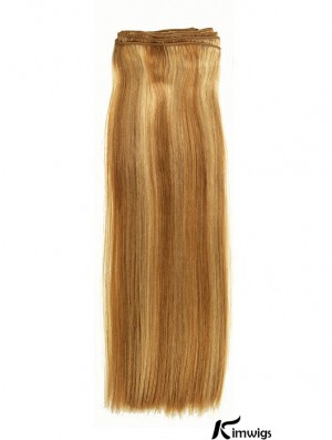Straight Remy Real Hair Blonde New Weft Extensions
