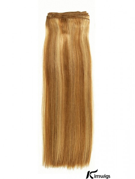 Straight Remy Real Hair Blonde New Weft Extensions