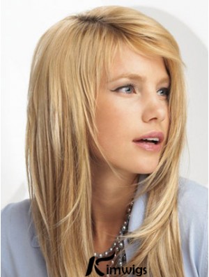 Trendy Blonde Straight Synthetic Clip In Hair Extensions