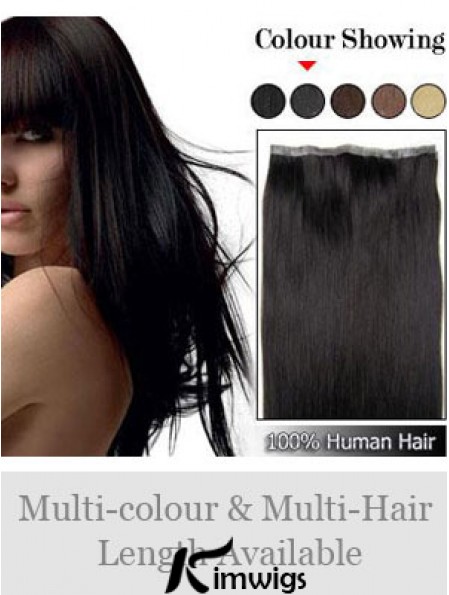 Straight Remy Real Hair Black Incredible Weft Extensions
