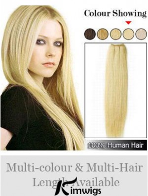 Straight Remy Real Hair Blonde Great Weft Extensions