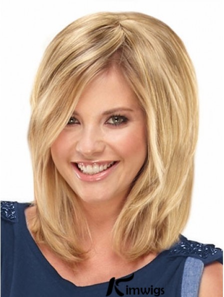 Natural Blonde Straight Remy Real Hair Clip In Hair Extensions