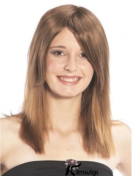 Sassy Straight Brown Long Real Hair Hairpieces