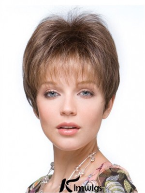 Falls Hairpieces Straight Style Brown Color Cropped Length