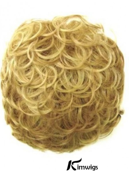 Incredible Blonde Curly Synthetic Clip In Hairpieces