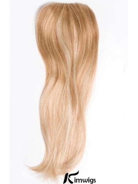 Cheapest Blonde Straight Remy Real Hair Clip In Hairpieces