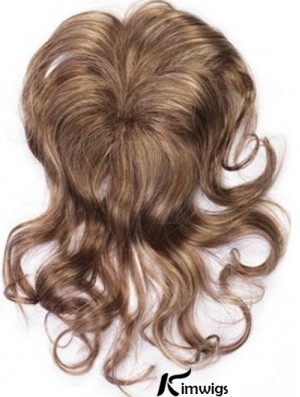 Clip In Hairpieces With Synthettic Wavy Style Brown Color