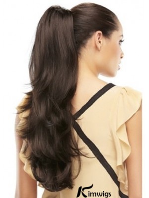 Designed Wavy Brown Ponytails