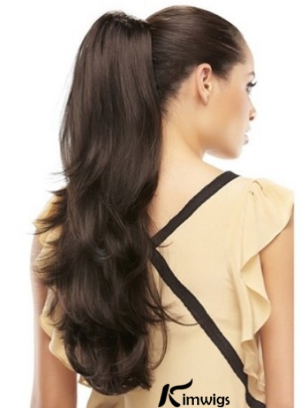 Designed Wavy Brown Ponytails